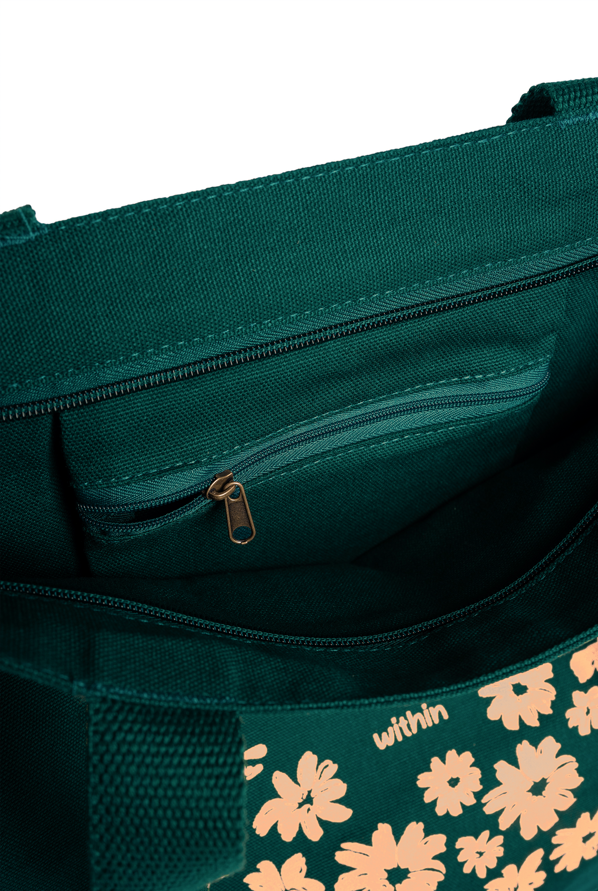 Perfectly Peachy Large Zipper Tote Bag