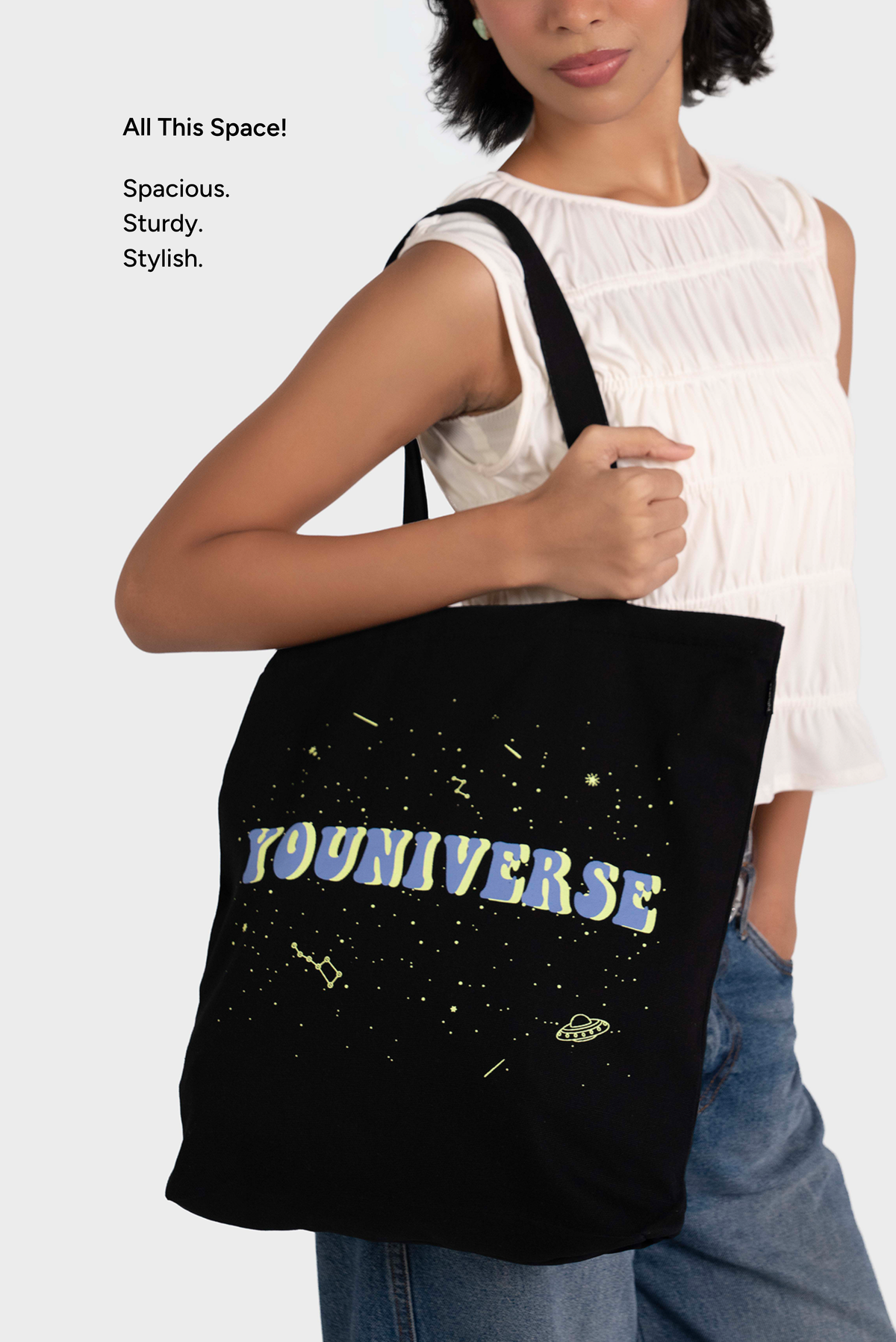 Youniverse Zipper Tote Bag