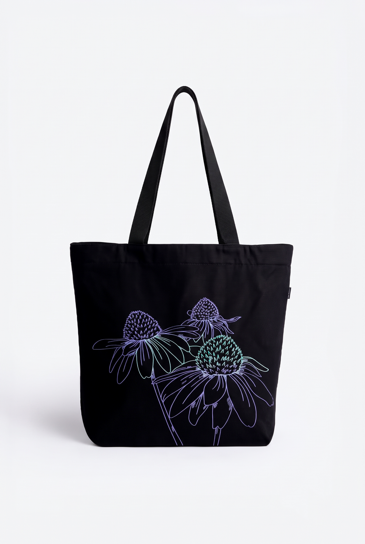 Night Garden Large Zipper Tote Bag