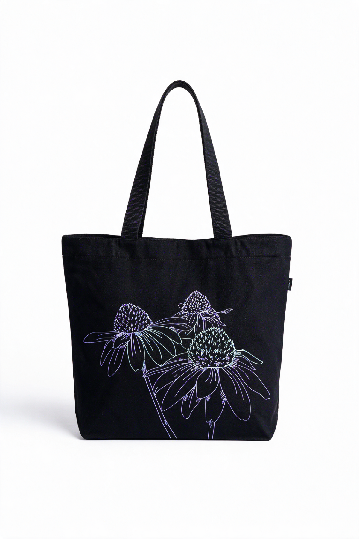 Night Garden Large Zipper Tote Bag