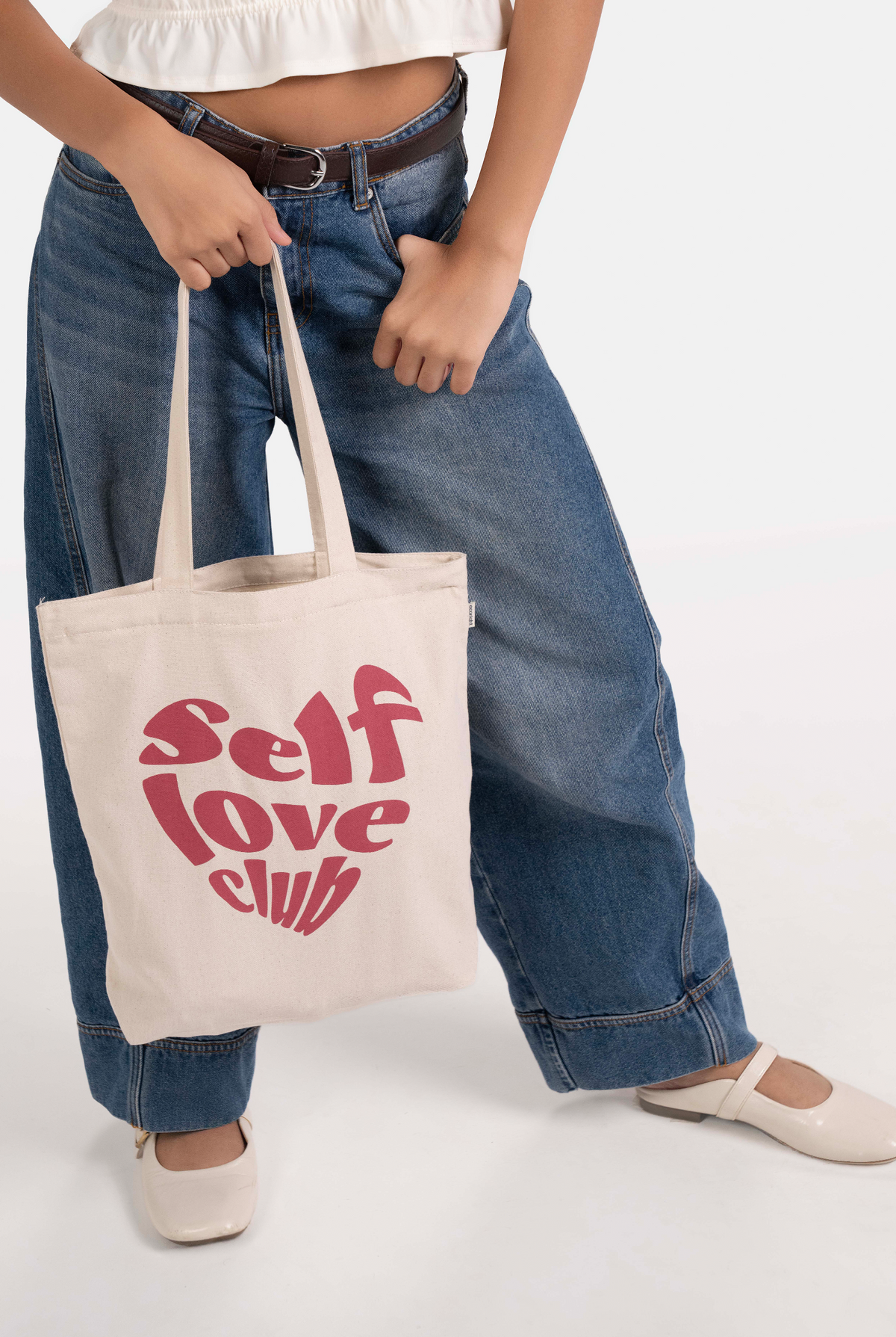 Self Love Zipper Tote Bag