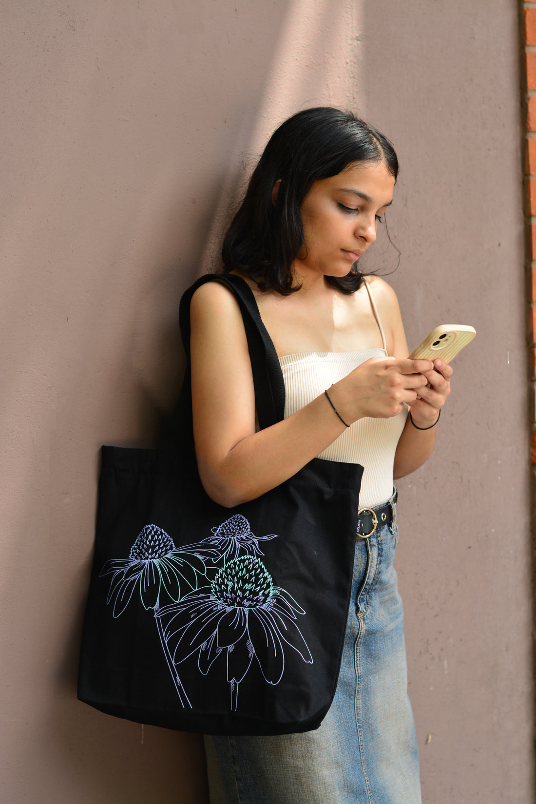 Large Zipper Tote (Night Garden) &amp; Cosmetic Pouch (Cactiverse)