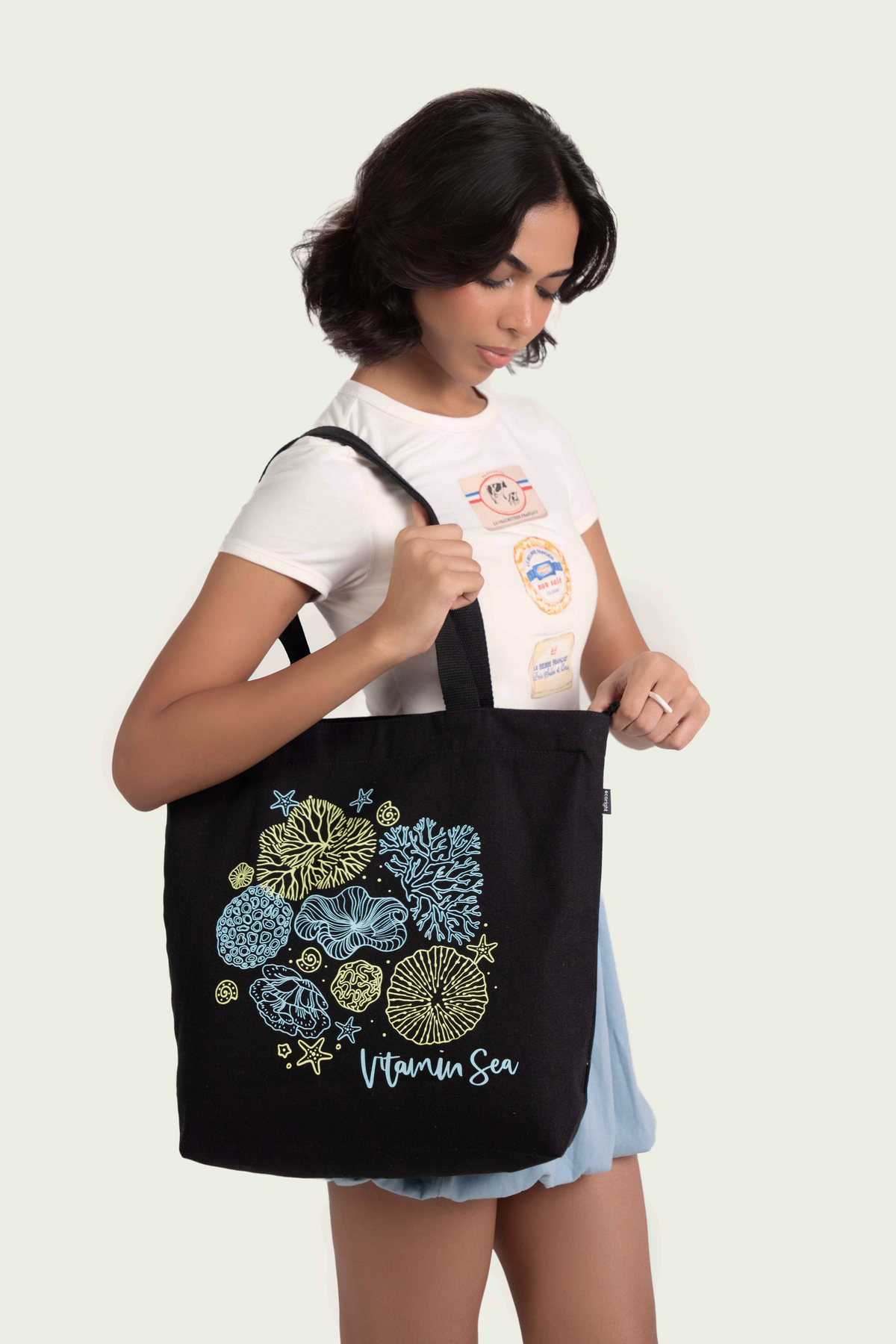 Vitamin Sea Large Zipper Tote Bag