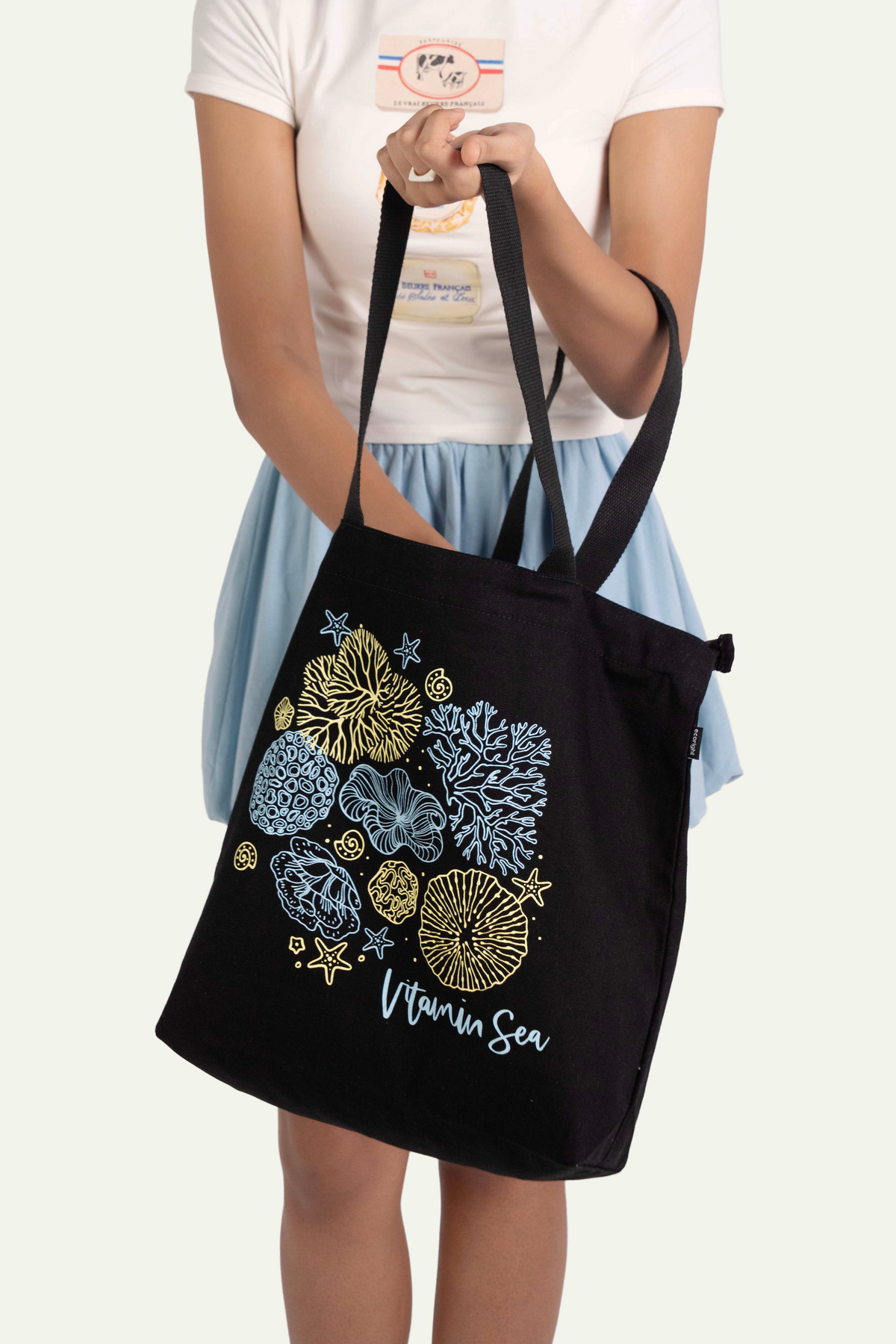 Vitamin Sea Large Zipper Tote Bag