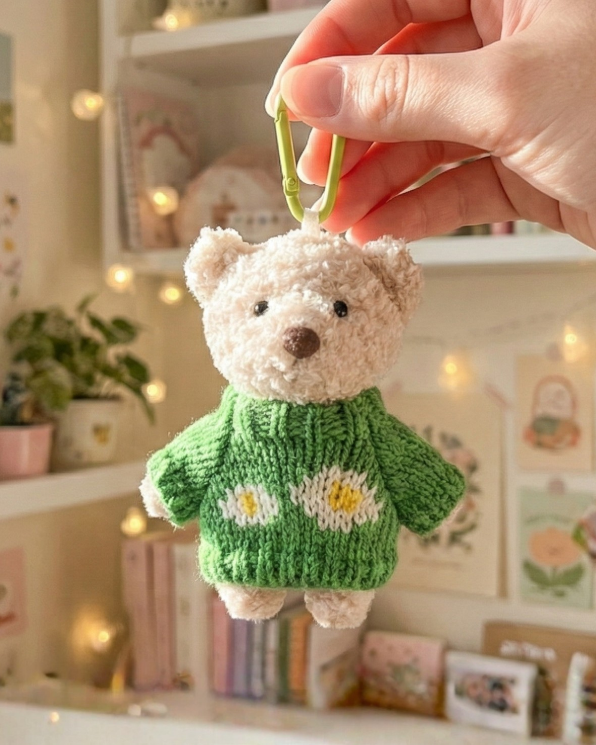 pixel crochet handmade bag charm