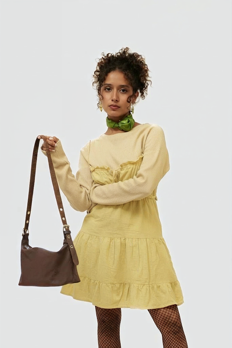 THE DEMI CROSSBODY BAG (BROWN)