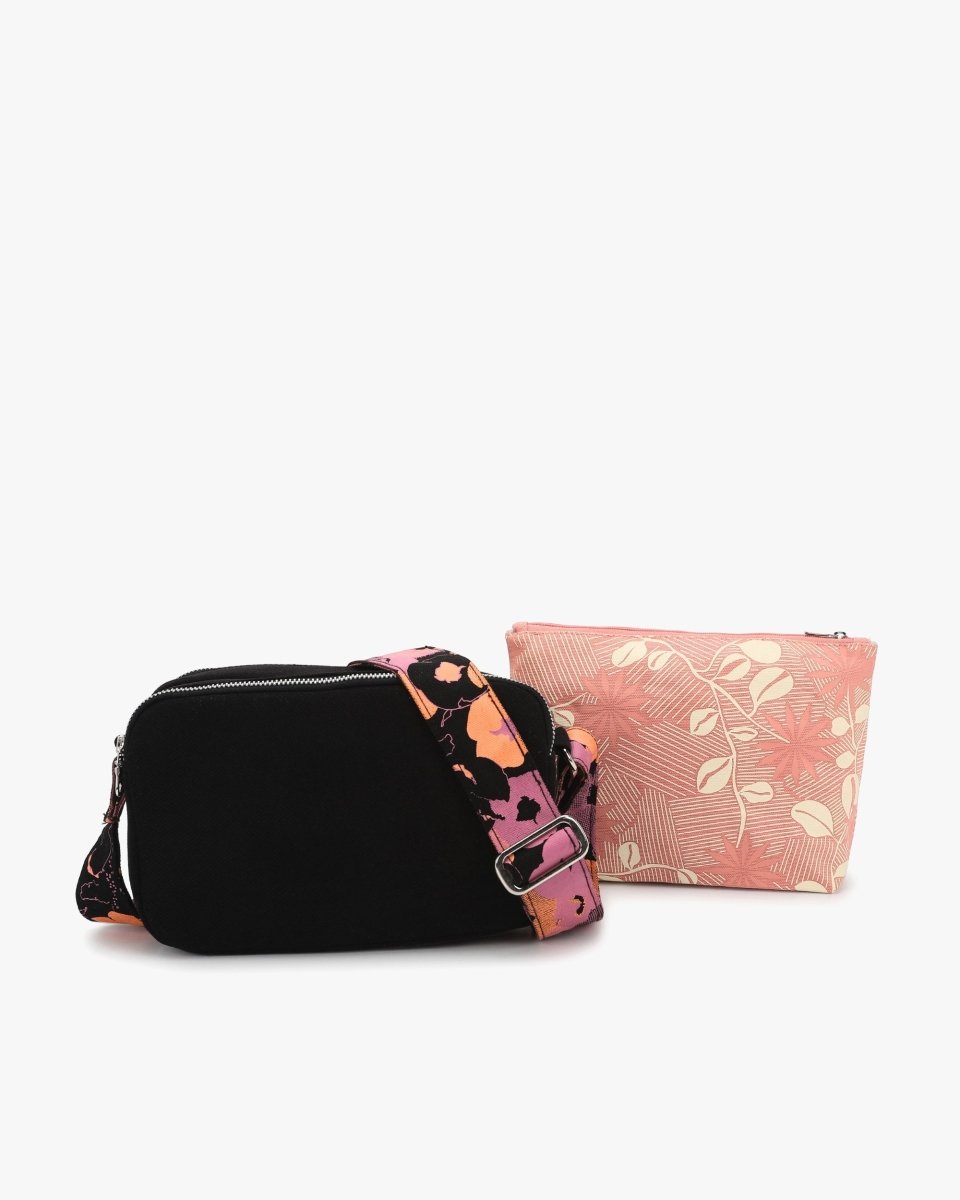 The Box Sling (Night Bloom) & Cosmetic Pouch (Spring Rhapsody) - Ecoright