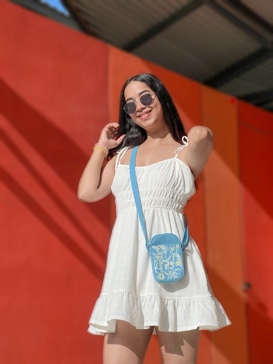 safari print phone bag crossbody sling