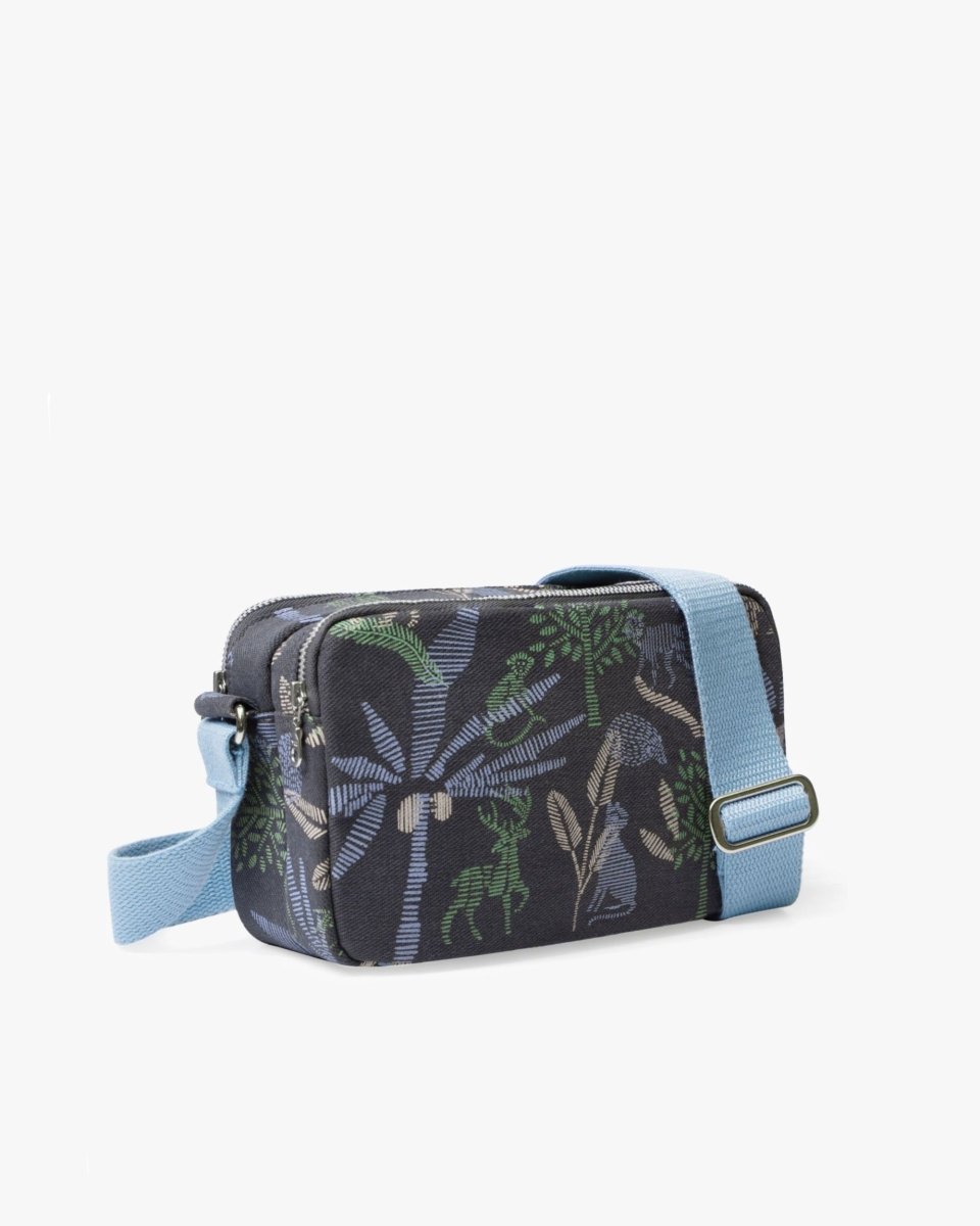 urban jungle printed box sling crossbody bag