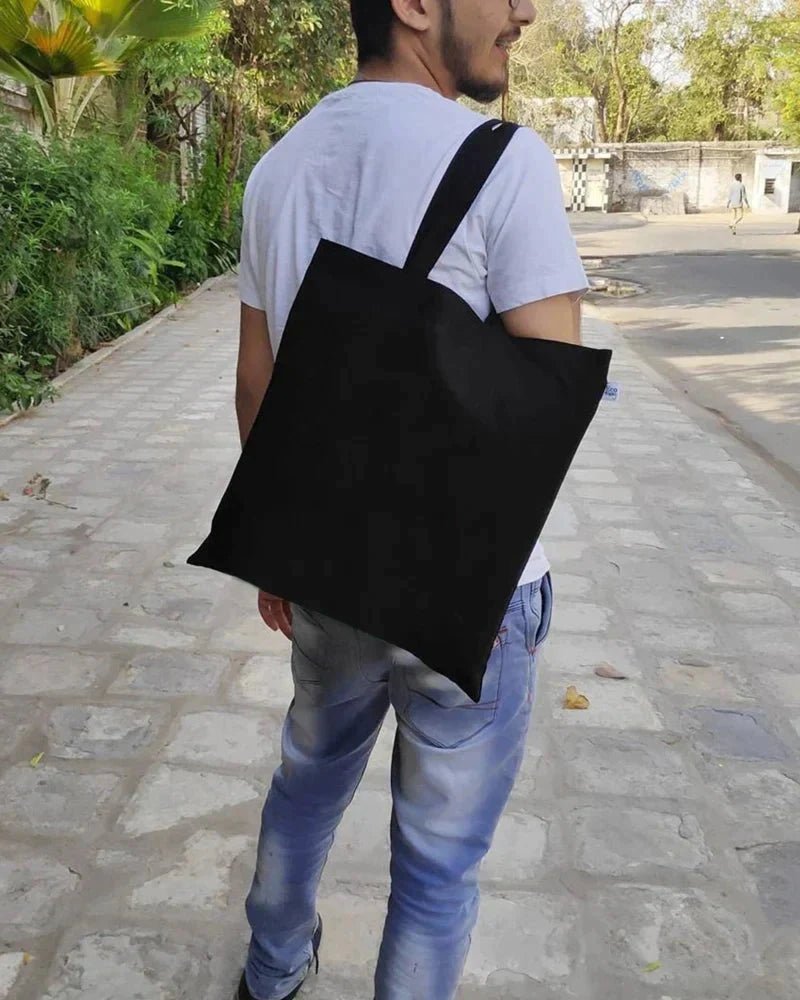Plain Tote Bag Black (Pack of 20) - Ecoright