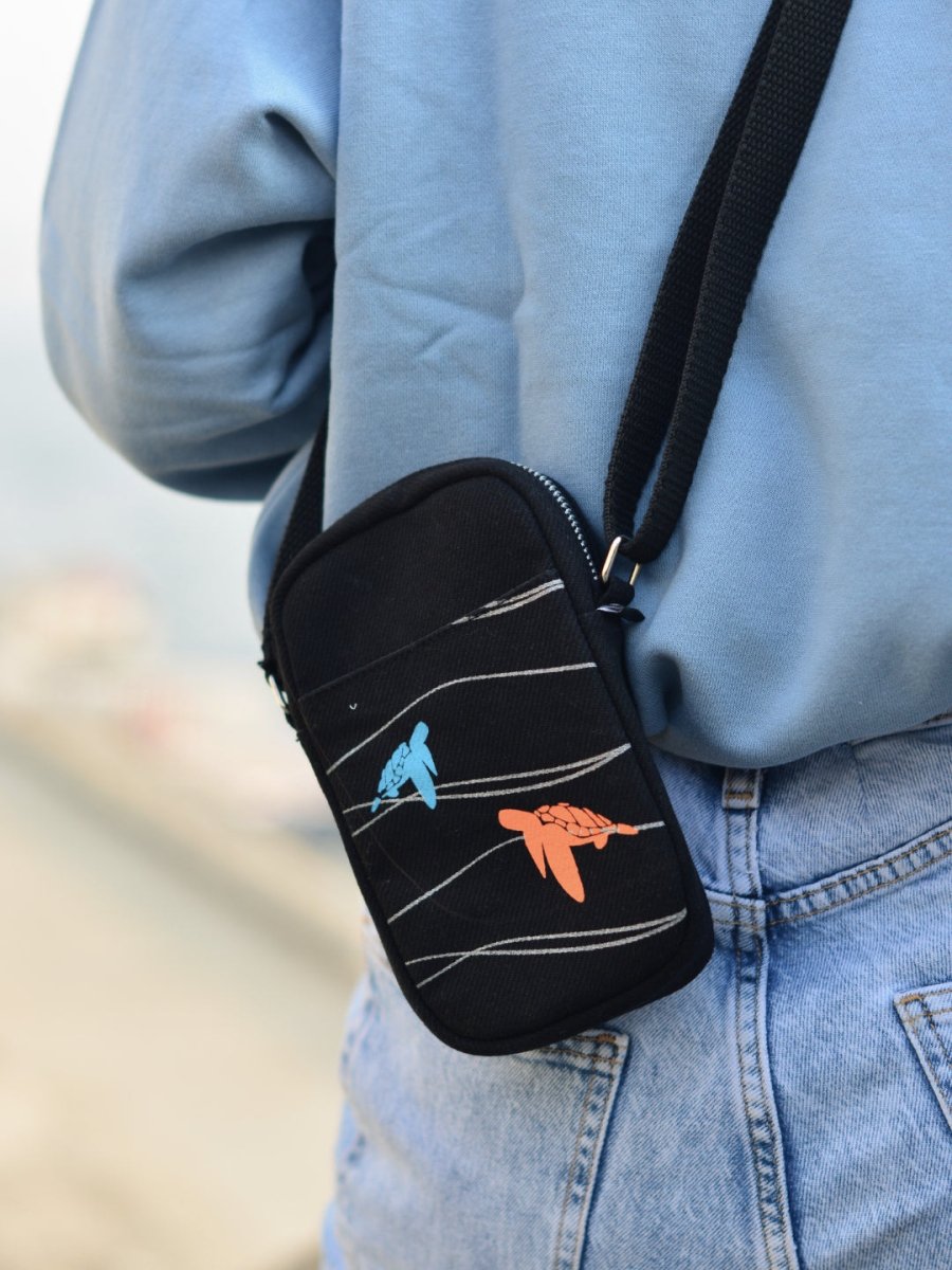 sea turtle phone bag ocean print crossbody
