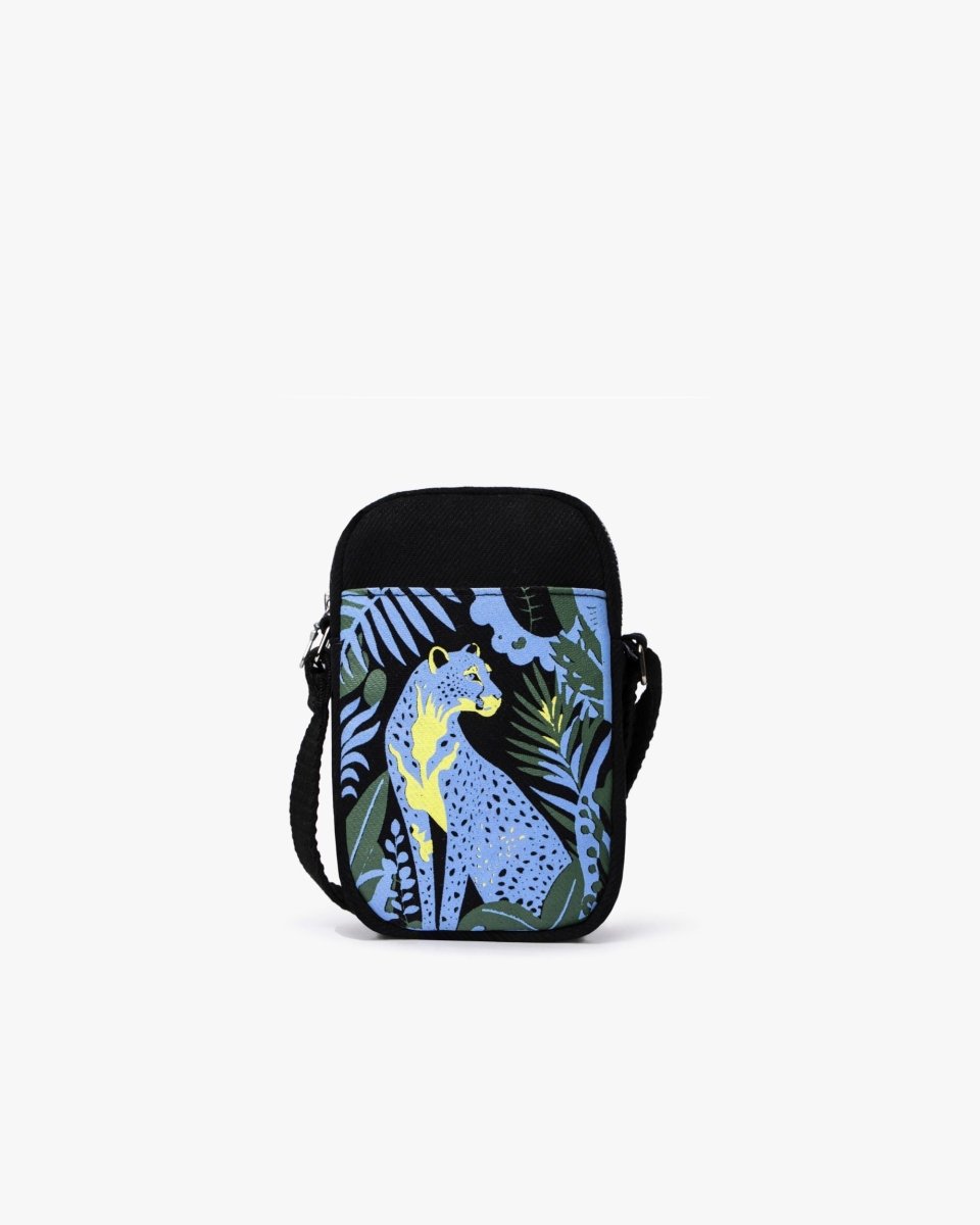 jungle safari wildlife print phone bag crossbody