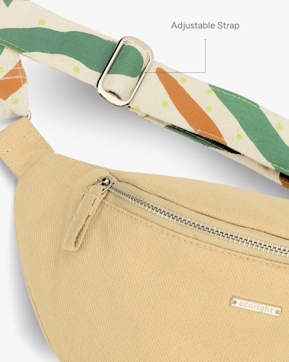 Jungle print organic cotton waist bag