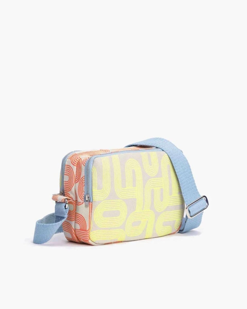 global worming printed box sling crossbody bag