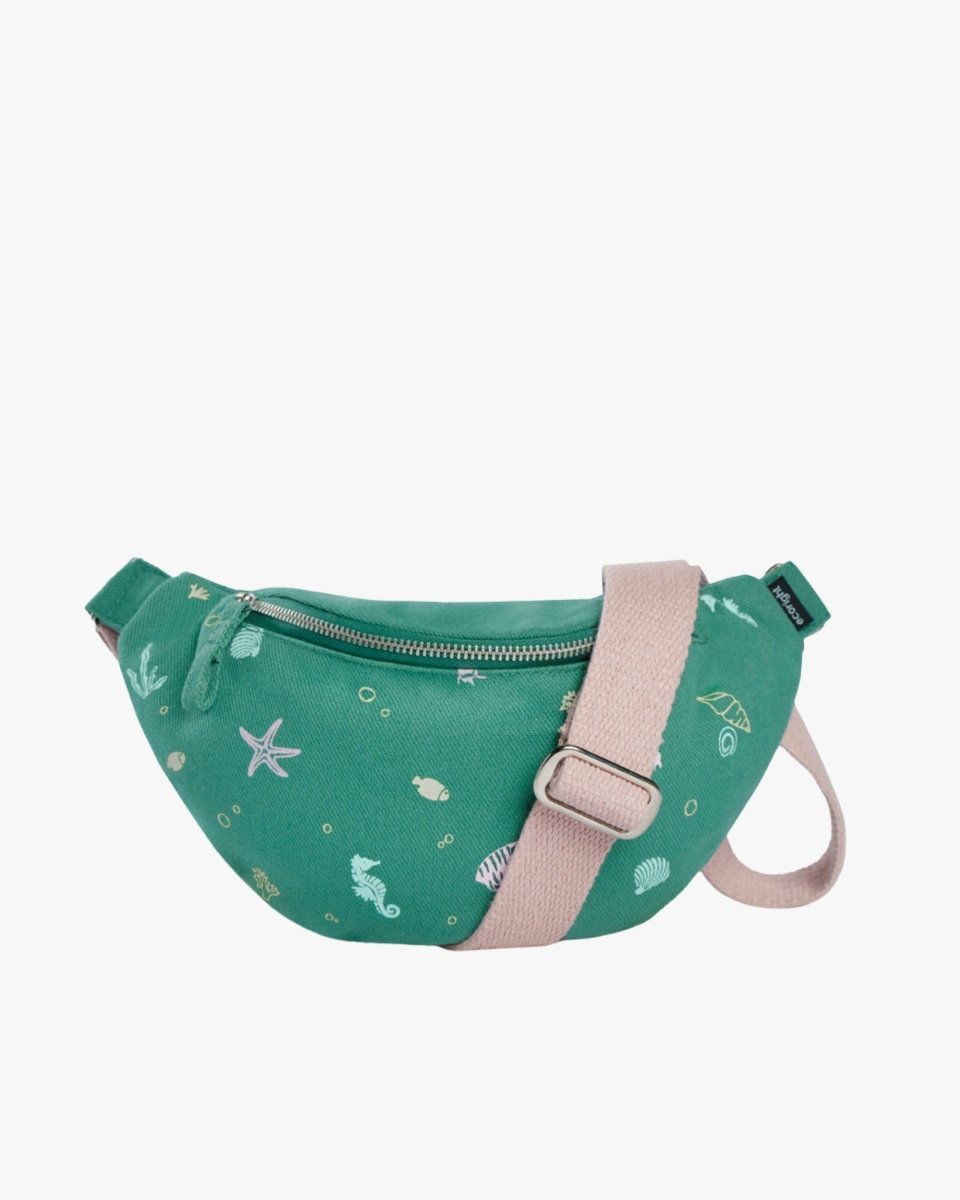 ocean print waist bag side