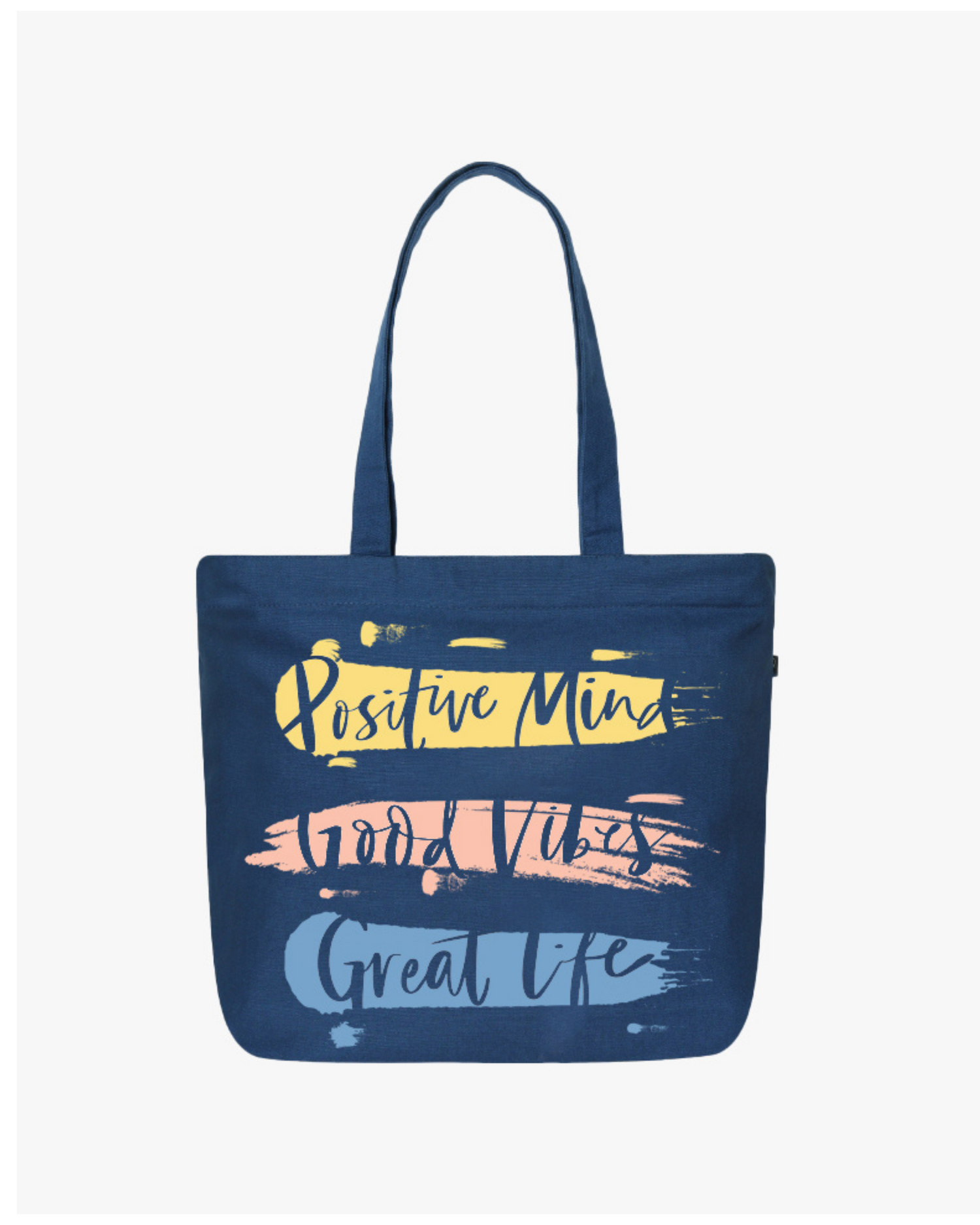 Large Zipper Tote Bag - Good Vibes