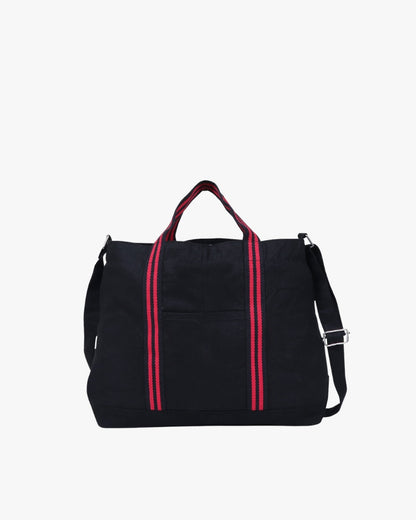 Black And Red Canvas Crossbody Tote Bag: Eco-Friendly and Sustainable Crossbody Tote bags by ecoright