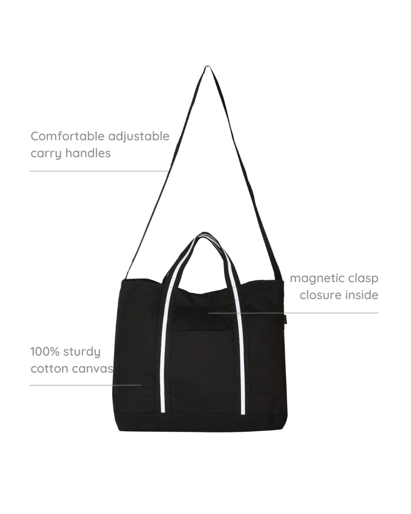 Flipkart.com | Pick Pocket Combo of black canvas tote bag with hand  embroidered Love with white canvas sling bag with red heart printed School  Bag - School Bag