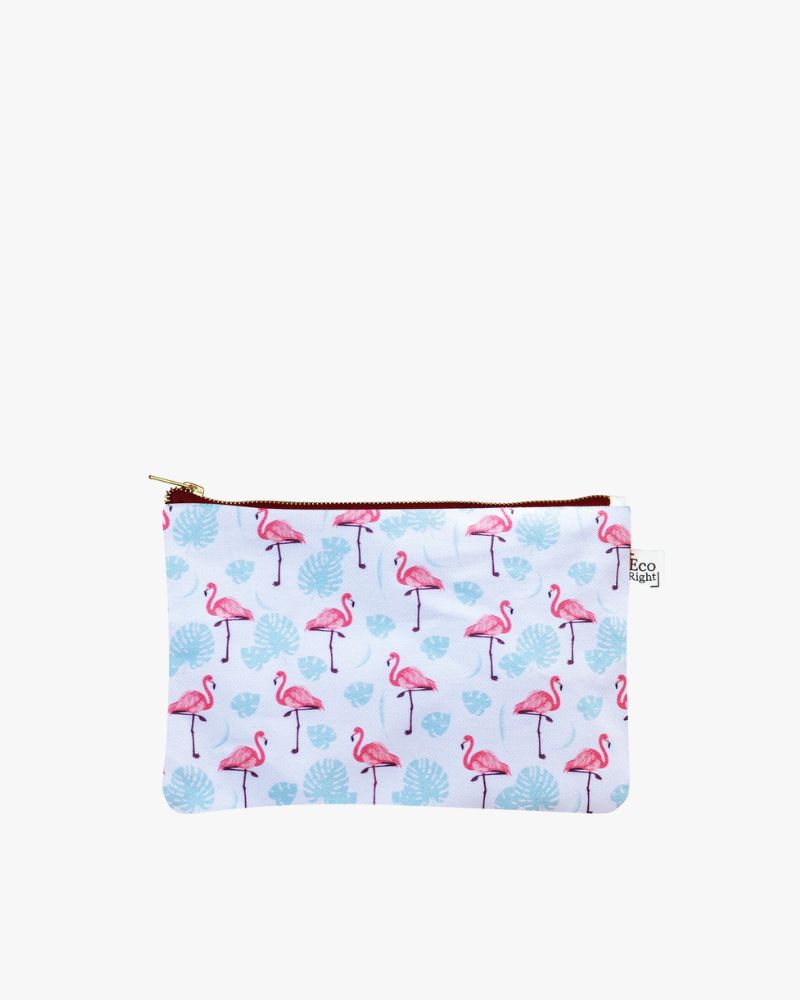 Cosmetic Pouch - Flamingos: Eco-Friendly and Sustainable Clearance by ecoright