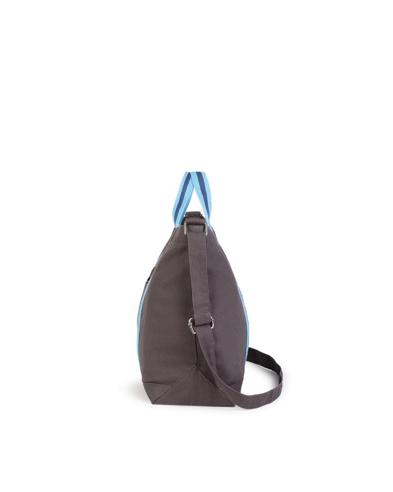 Dark Grey Canvas Crossbody Tote Bag: Eco-Friendly and Sustainable Crossbody Tote bags by ecoright