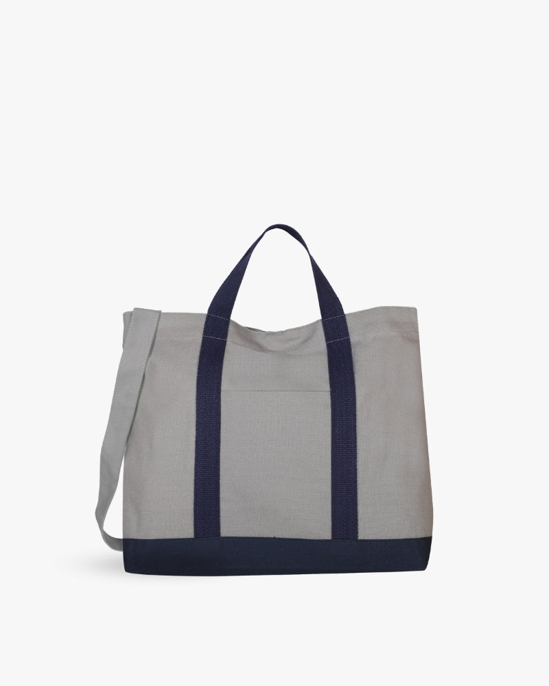 Grey Canvas Crossbody Tote Bag: Eco-Friendly and Sustainable Crossbody Tote bags by ecoright