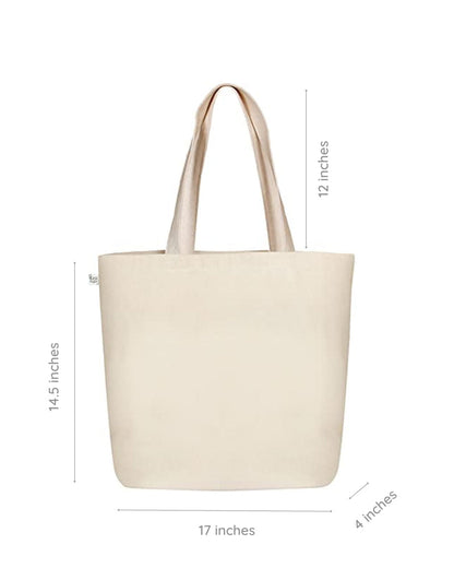 Large Zipper Tote Bag - Save Our Seas (Natural): Eco-Friendly and Sustainable Clearance by ecoright