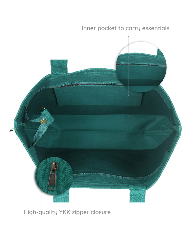 Medium fabric zip top bag- Dragonfly Daughter - Wendy Costa