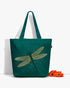 Large Zipper Tote Bag - Spectacular DragonFly: Eco-Friendly and Sustainable Large Zipper Tote Bag by ecoright