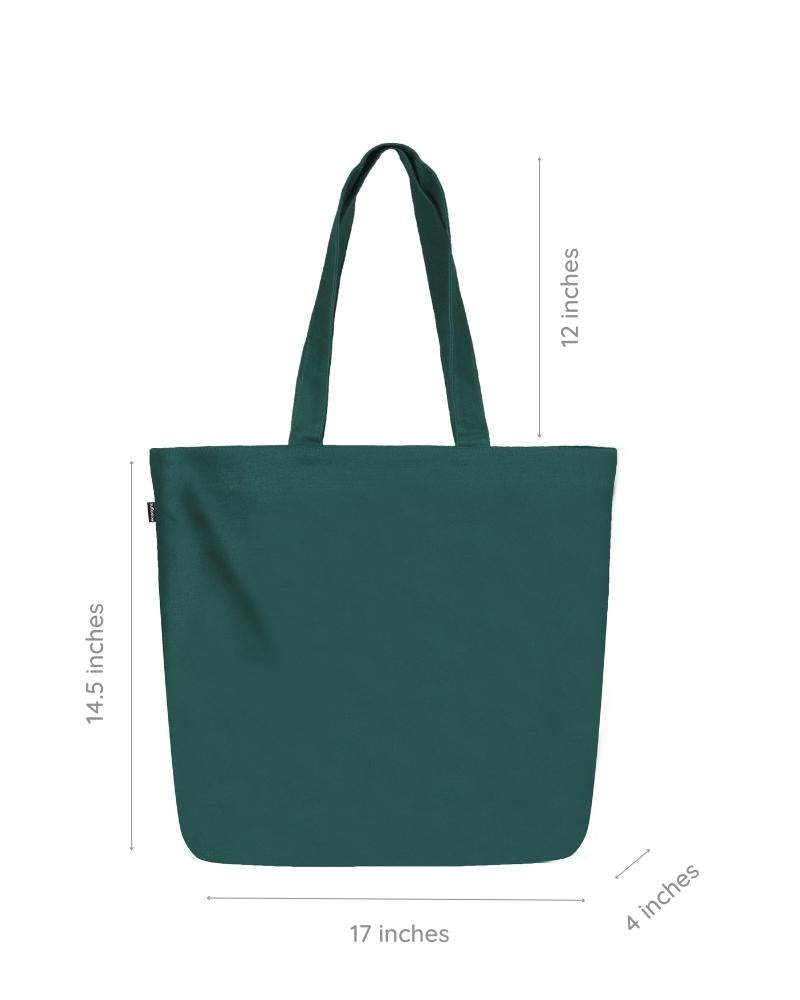 Large Zipper Tote Bag - Symphony: Eco-Friendly and Sustainable Large Zipper Tote Bag by ecoright
