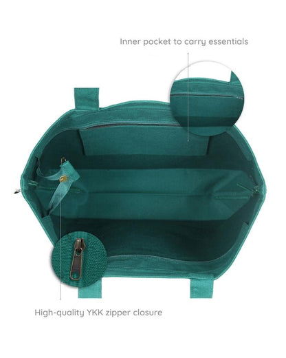Large Zipper Tote Bag - Symphony: Eco-Friendly and Sustainable Large Zipper Tote Bag by ecoright