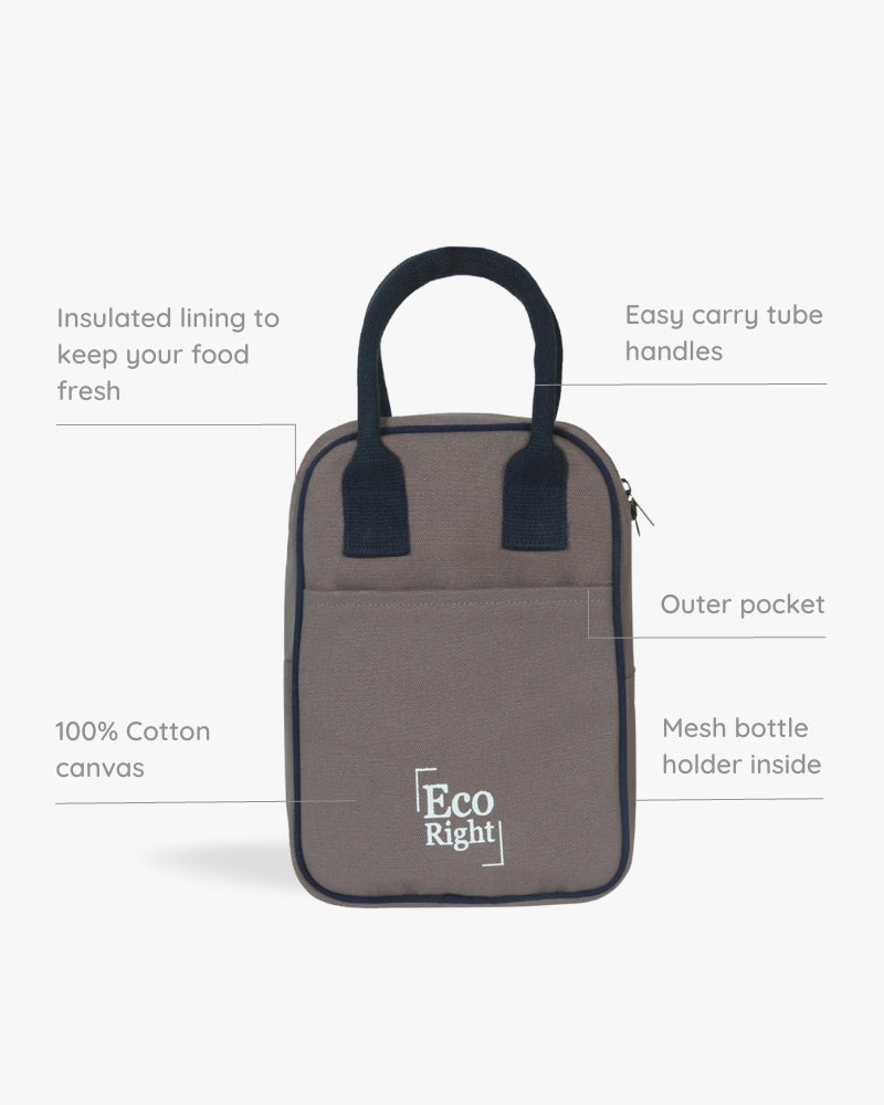 Lunch Bag - Grey: Eco-Friendly and Sustainable Lunch Bag by ecoright
