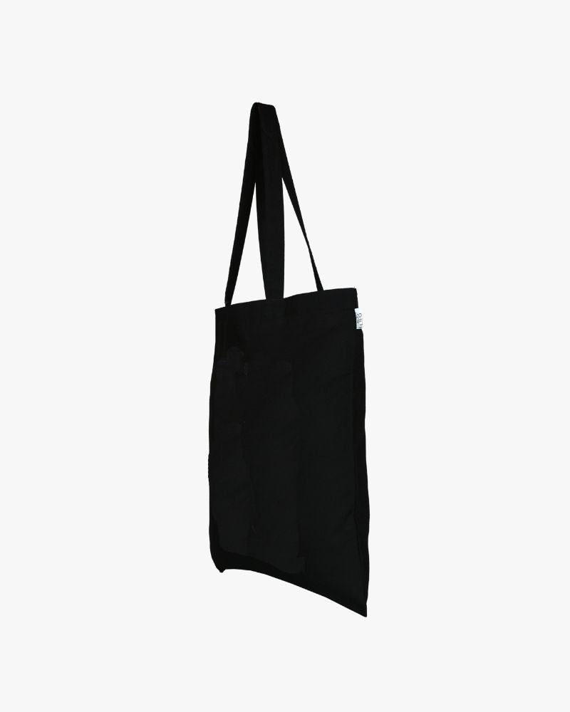 Black plain best sale tote bag