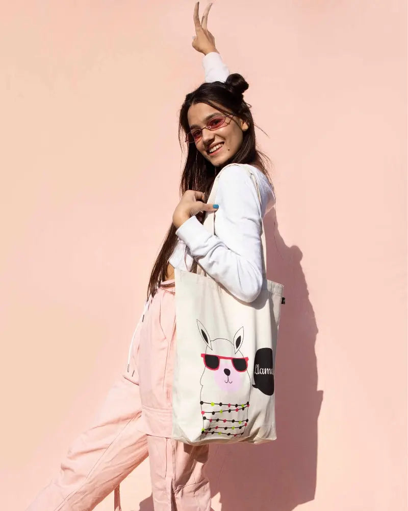 EcoRight Women's Cynefin Printed Cotton Reusable Handbag (Beige, Large) :  Amazon.in: Fashion