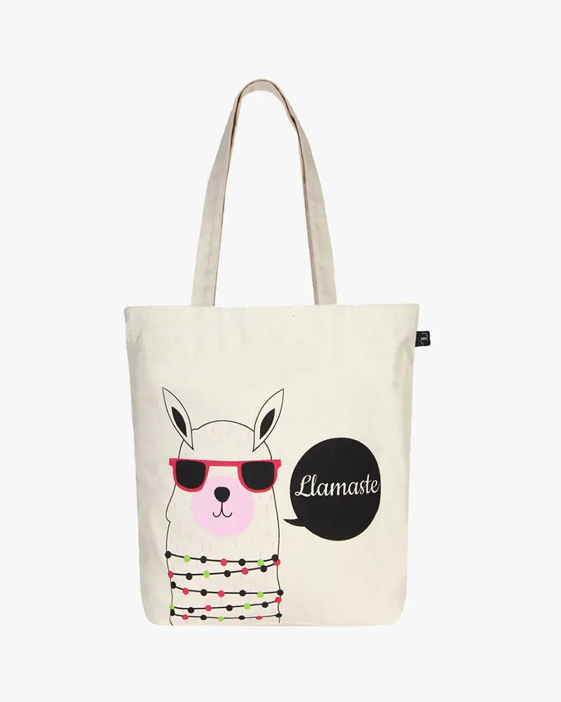 Zipper Tote Bag - Llamaste: Eco-Friendly and Sustainable Clearance by ecoright