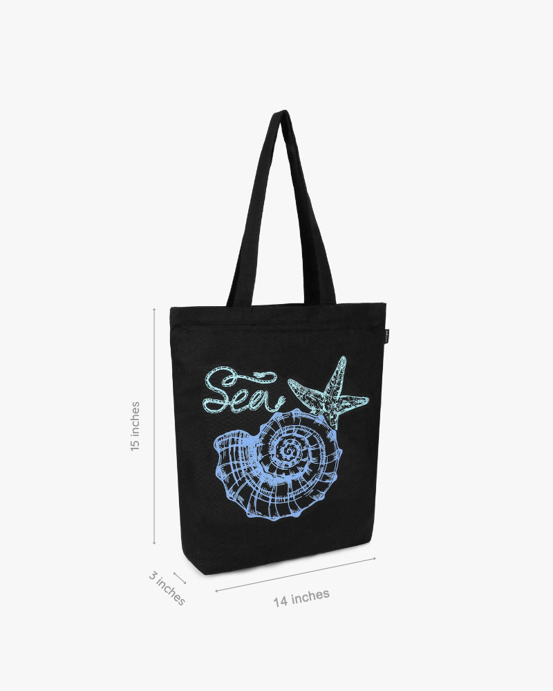 Zipper Tote Bag - Ocean Treasures: Eco-Friendly and Sustainable Zipper Tote Bag by ecoright