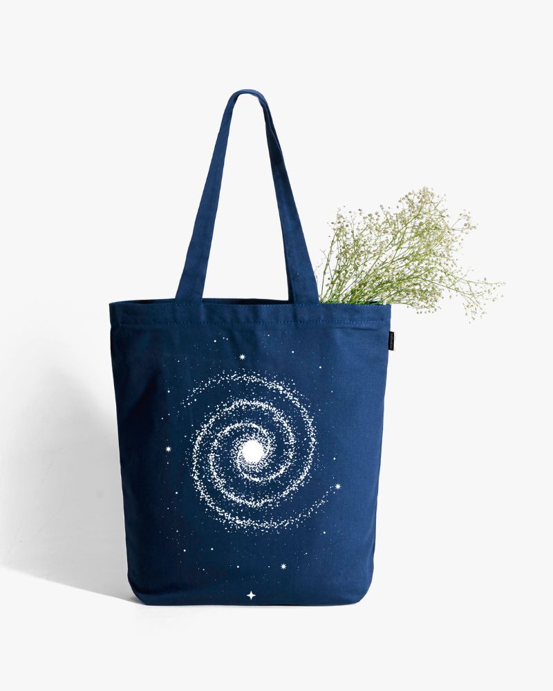 Zipper Tote Bag - The Milky way: Eco-Friendly and Sustainable Zipper Tote Bag by ecoright